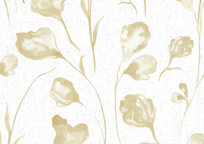 Botanical Watercolour, Old Gold - Twist&Fit Roller Blind - Image 6